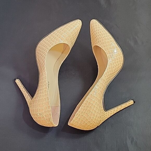 BRAND NEW LOSLANDIFEN FAUX CROCODILE OFFICE LADIES POINTED TOE HIGH HEEL SHOE - Picture 11 of 12